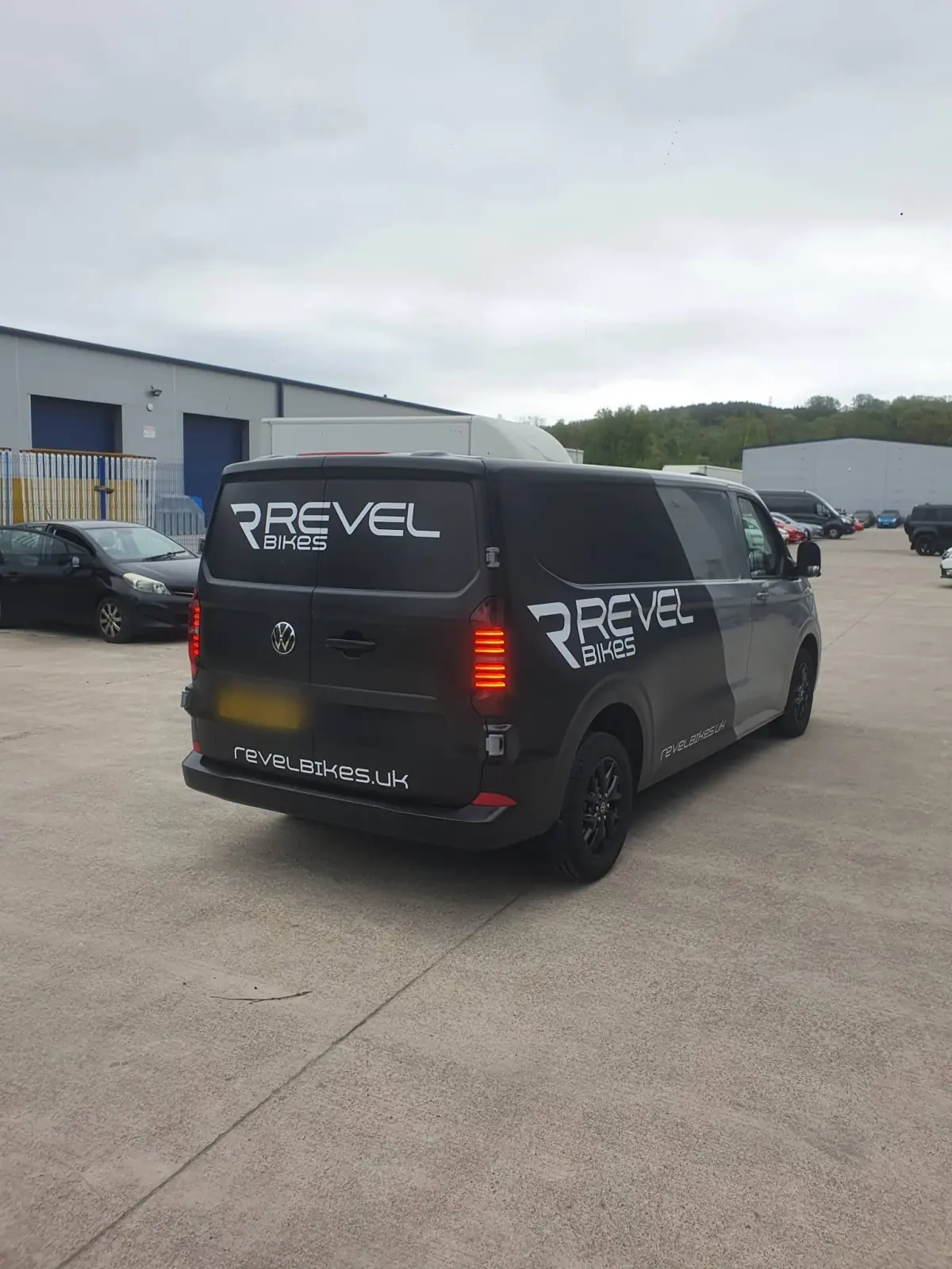 Revel Bikes VW Transporter with dark grey printed graphics
